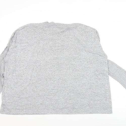 GAP Women’s Grey XL Mock Neck Long Sleeve Knit Pullover Jumper