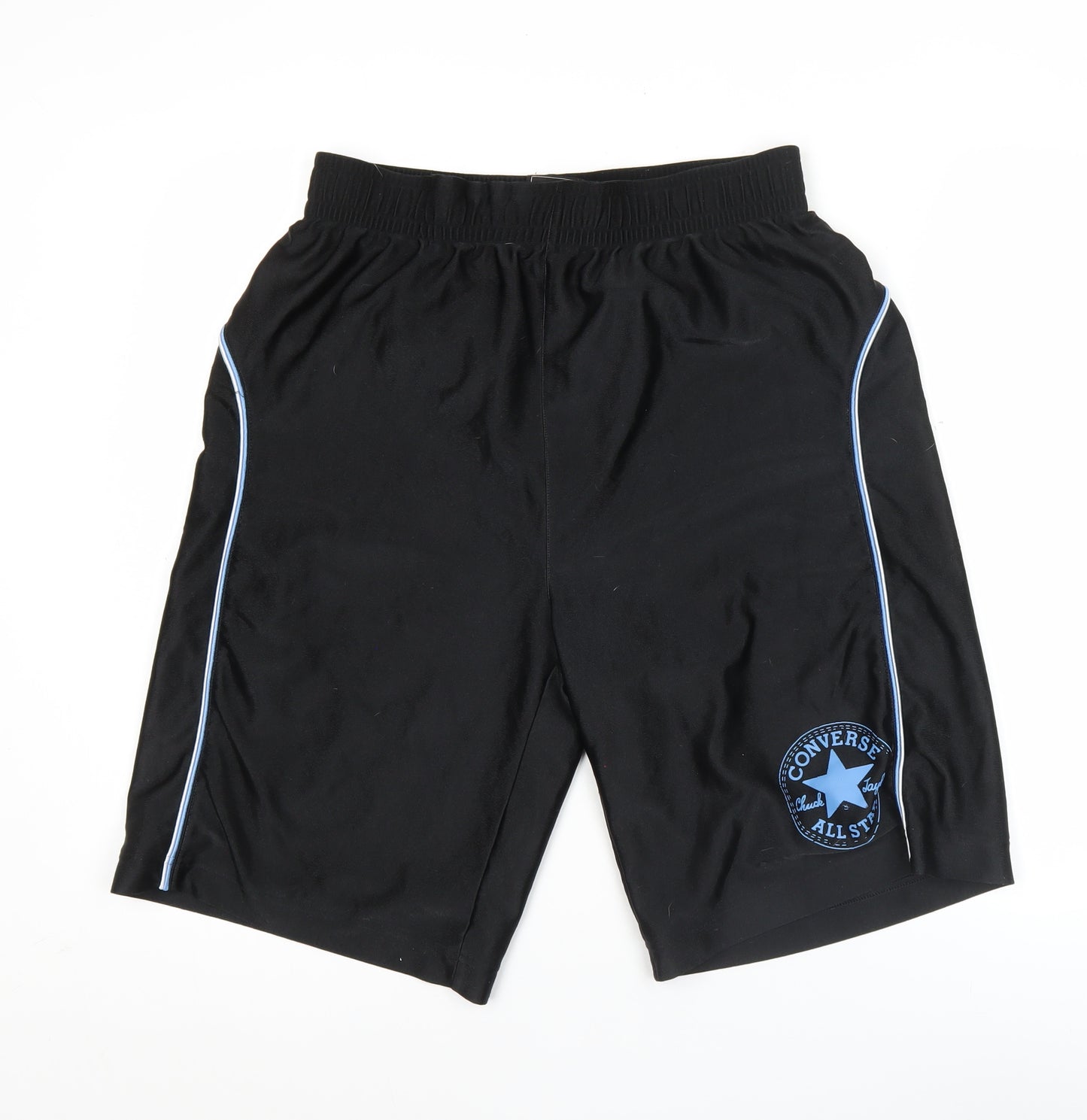 Converse Men’s Black Athletic Shorts Size M Elastic Waist Sportswear