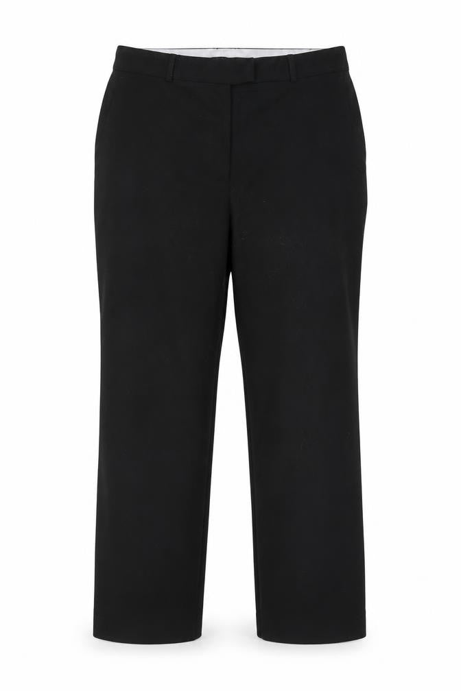 Front view of Dunnes Women’s Black, size UK 16, Straight Leg Work Trousers