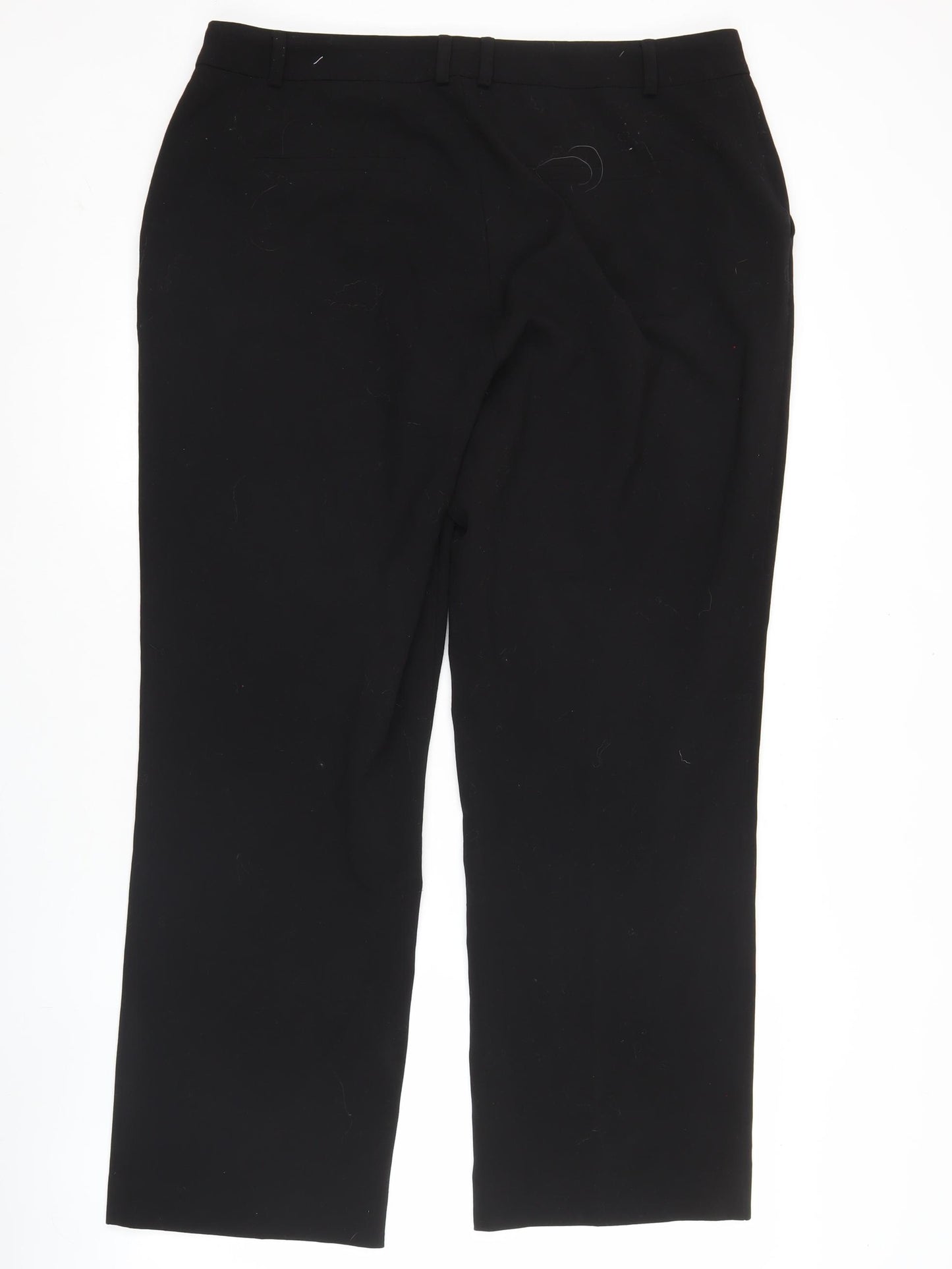 Dunnes Women’s Black Size 16 Straight Leg Work Trousers
