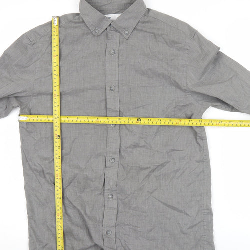Old Navy Men’s Grey Slim Fit Long Sleeve Button-Up Shirt Size S