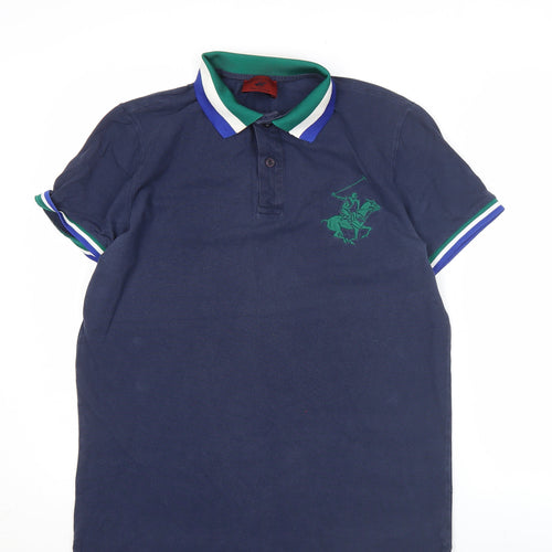 Beverly Hills Polo Club Men’s Blue L Polo Shirt Cotton Short Sleeve