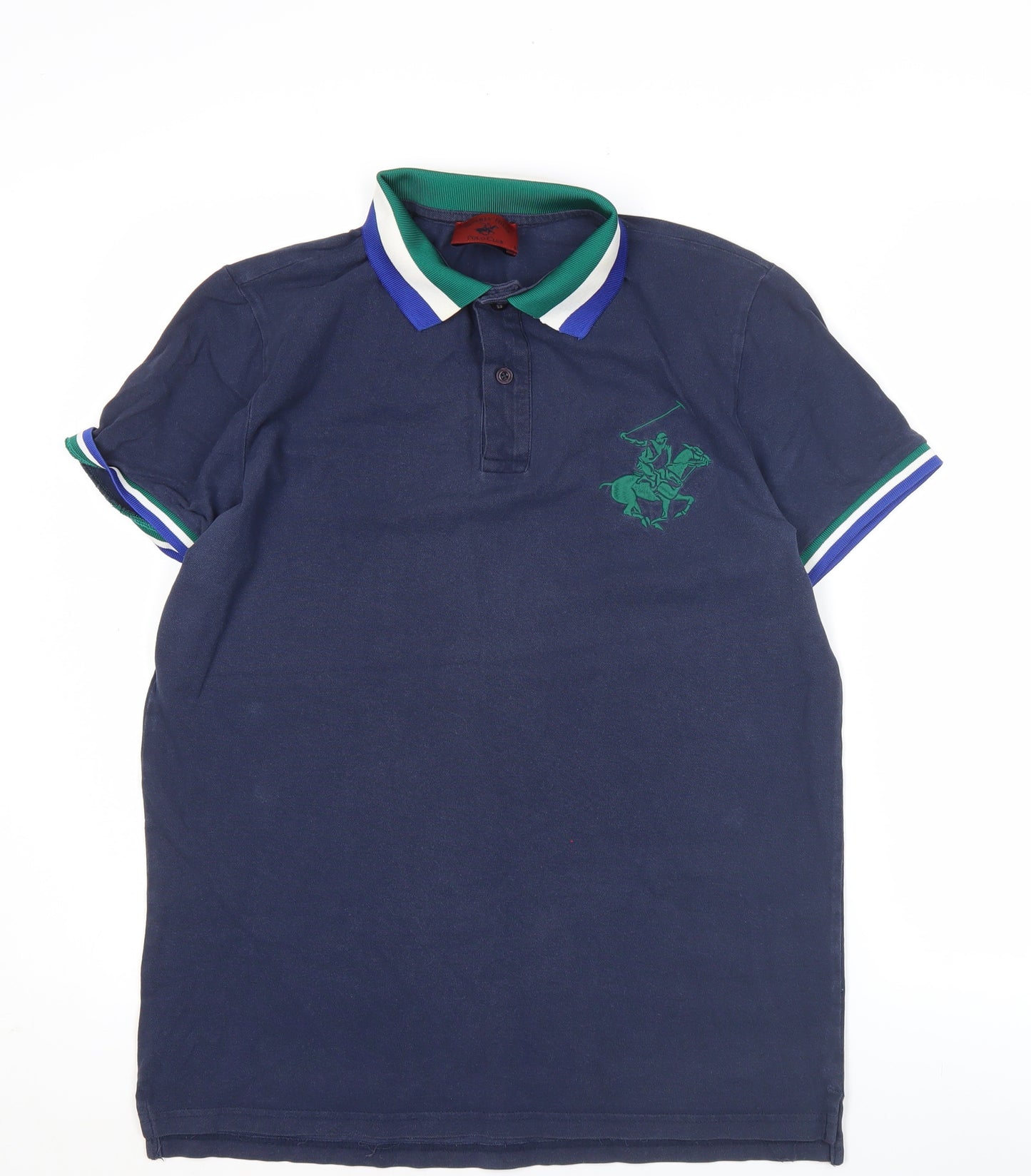 Beverly Hills Polo Club Men’s Blue L Polo Shirt Cotton Short Sleeve
