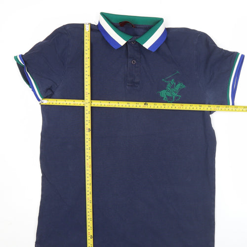 Beverly Hills Polo Club Men’s Blue L Polo Shirt Cotton Short Sleeve