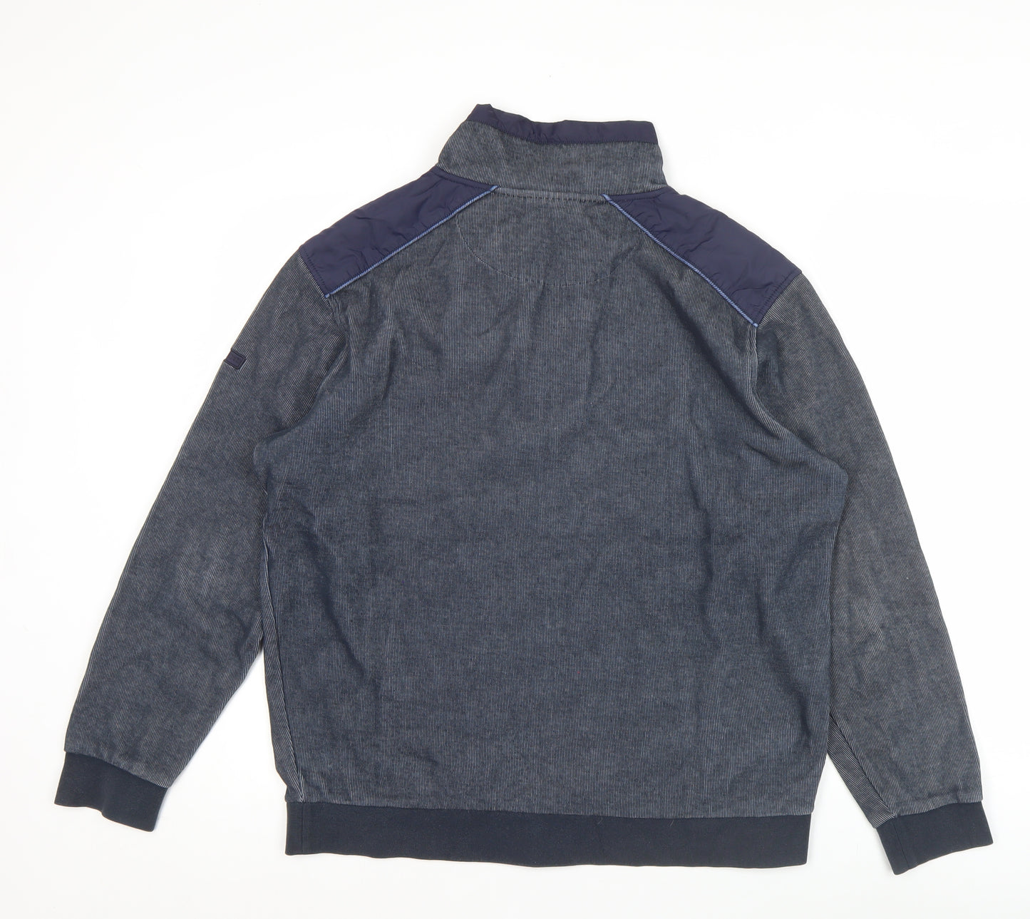 Pre End Mens Blue Quarter Zip Sweatshirt Size L Cotton Blend