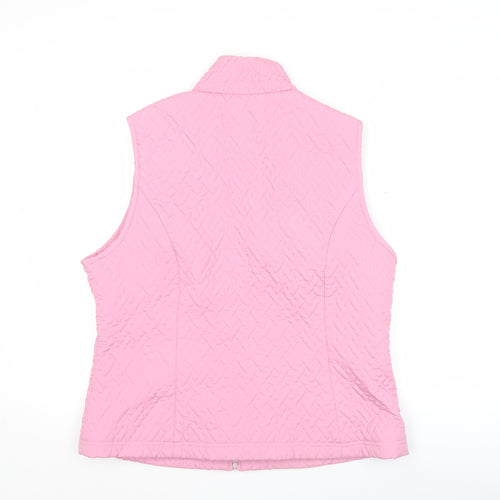 Pure & Natural Womens Pink Quilted Waistcoat Bodywarmer M