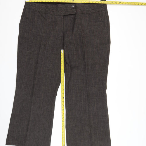 F&F Women’s Brown Straight Leg Dress Pants Size 20R Workwear