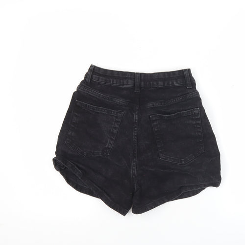 Primark Women’s Black Denim Mom Shorts Size 6 High Rise Casual