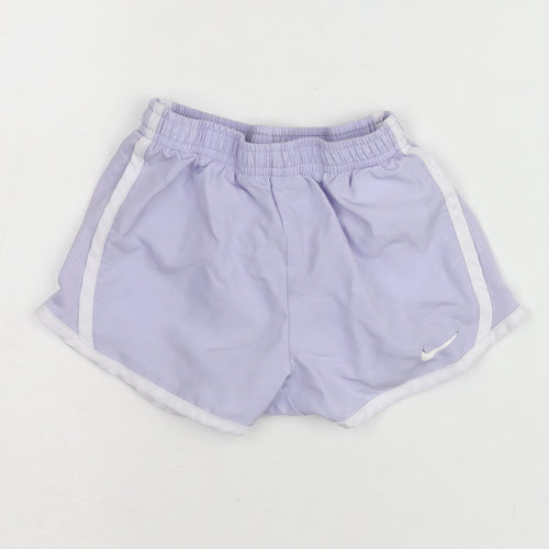 Nike Girls Purple Dri-FIT Active Shorts 2-3 Years Lightweight Sportswear