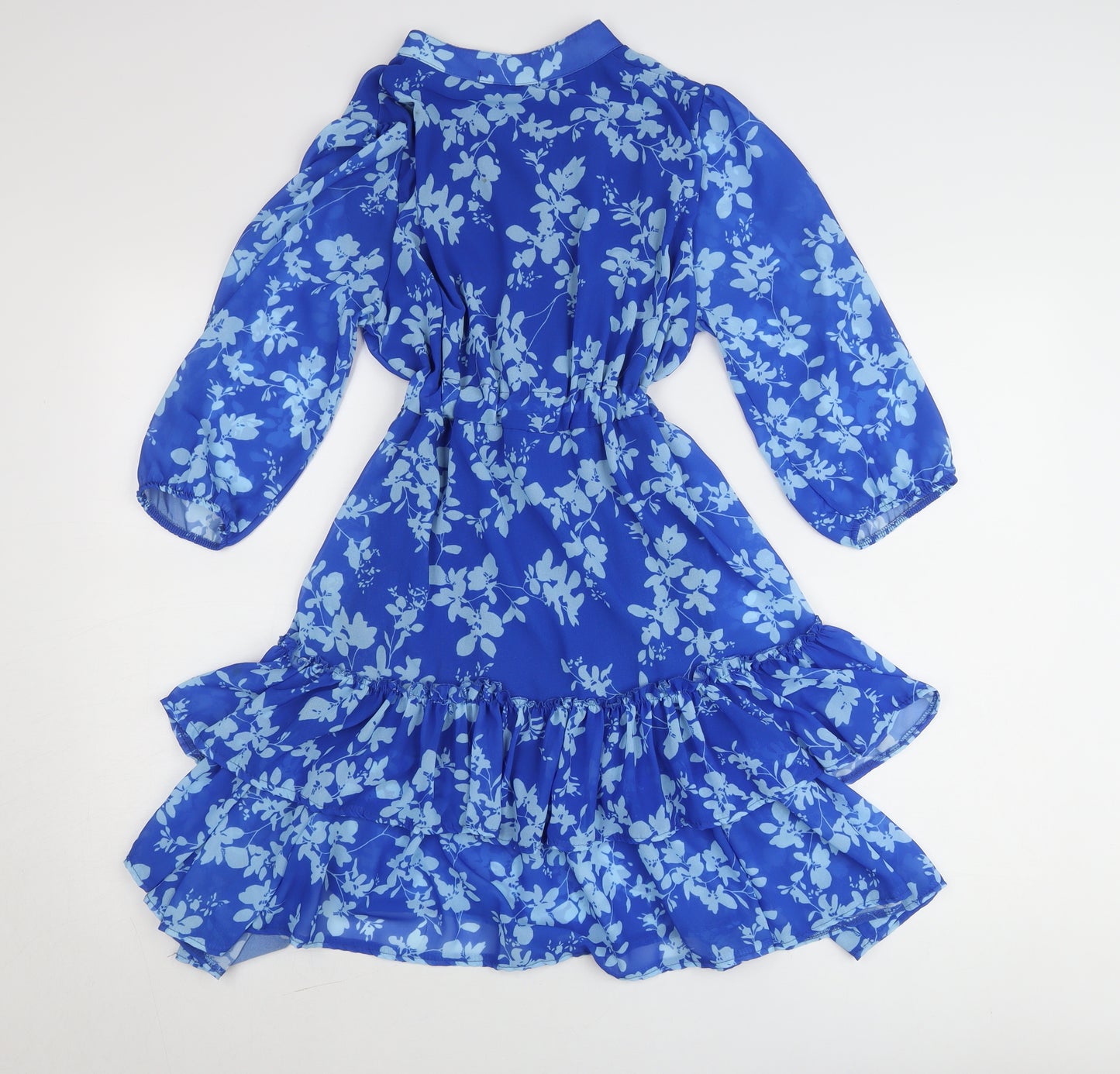 Kate & Pippa Women’s Blue Floral A-Line Knee Length Dress S