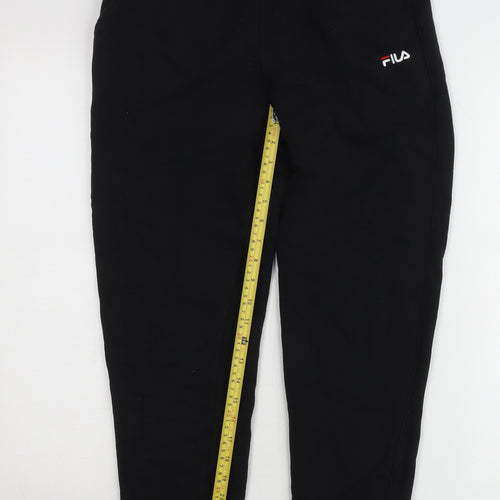 FILA Men’s Black Jogger Trousers Size S Regular Fit Sportswear