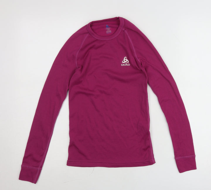 Odlo Teens Purple Slim Fit Long Sleeve Pullover Jumper Size 12