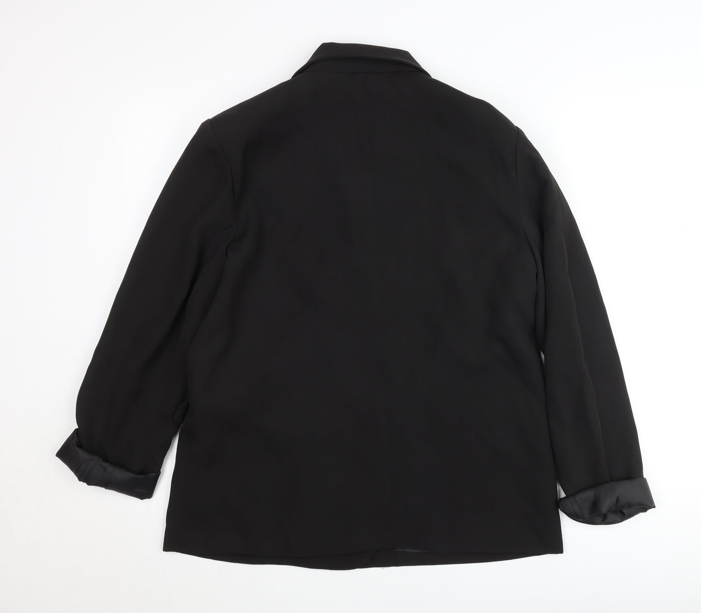 Boohoo Women’s Black Size 10 Double-Breasted Blazer Jacket