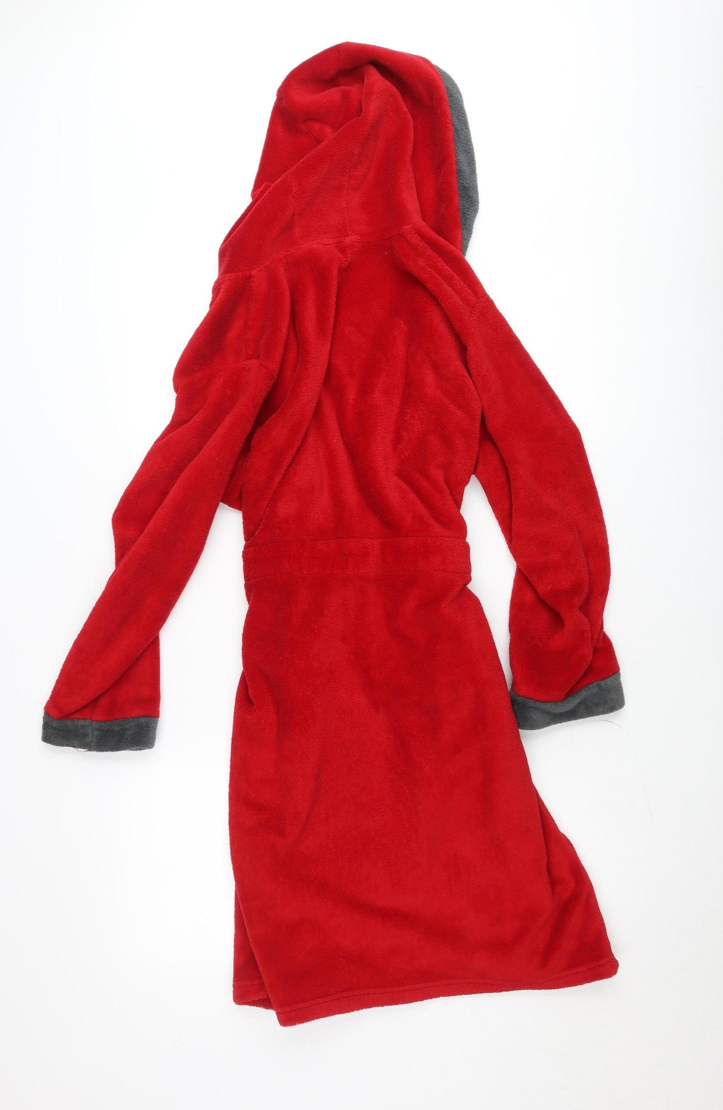 Liverpool FC Boys Red Hooded Wrap Robe 10-11 Years Fleece Football Fanwear