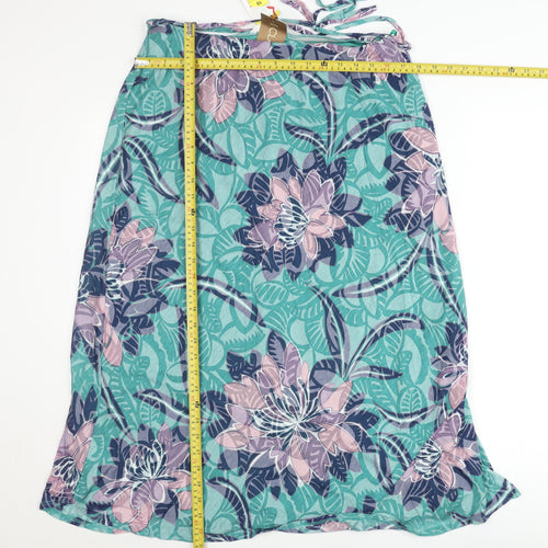 Marks and Spencer Women’s Multicoloured Wrap Midi Skirt Size 16 Floral Summer