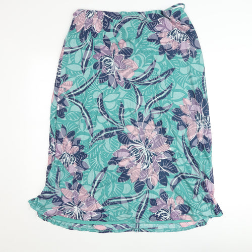 Marks and Spencer Women’s Multicoloured Wrap Midi Skirt Size 16 Floral Summer