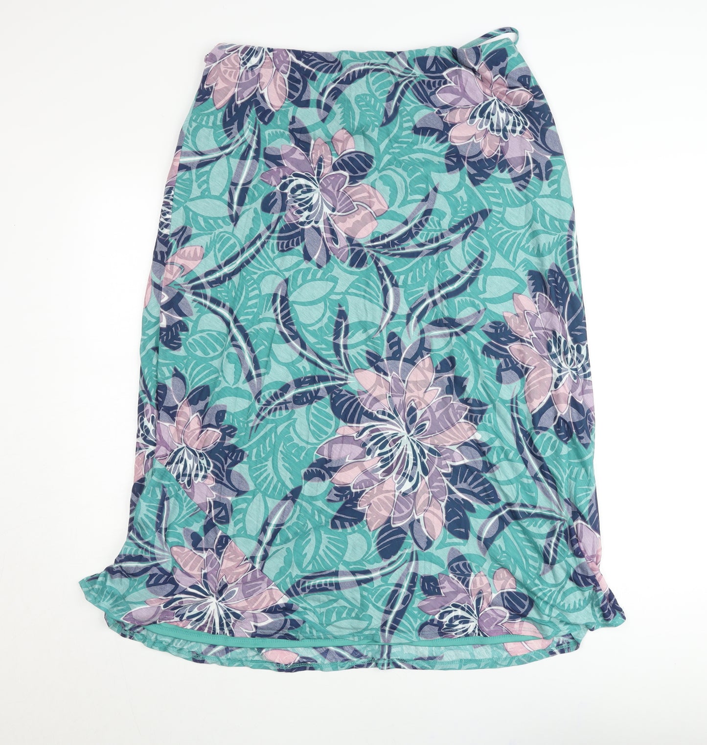 Marks and Spencer Women’s Multicoloured Wrap Midi Skirt Size 16 Floral Summer