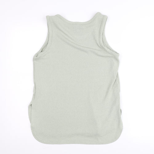 New Look Womens Green Tank Top UK 10 Sleeveless Knit Casual