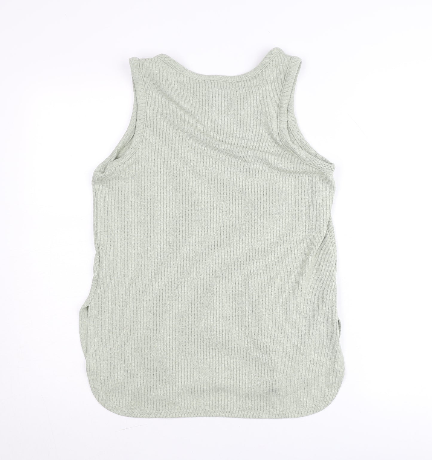 New Look Womens Green Tank Top UK 10 Sleeveless Knit Casual