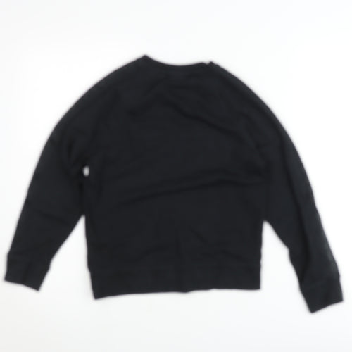 Nike Boys Black Pullover Jumper 11-12 Years Crew Neck Graphic Sportswear