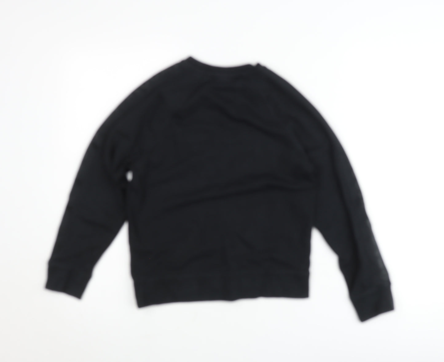 Nike Boys Black Pullover Jumper 11-12 Years Crew Neck Graphic Sportswear