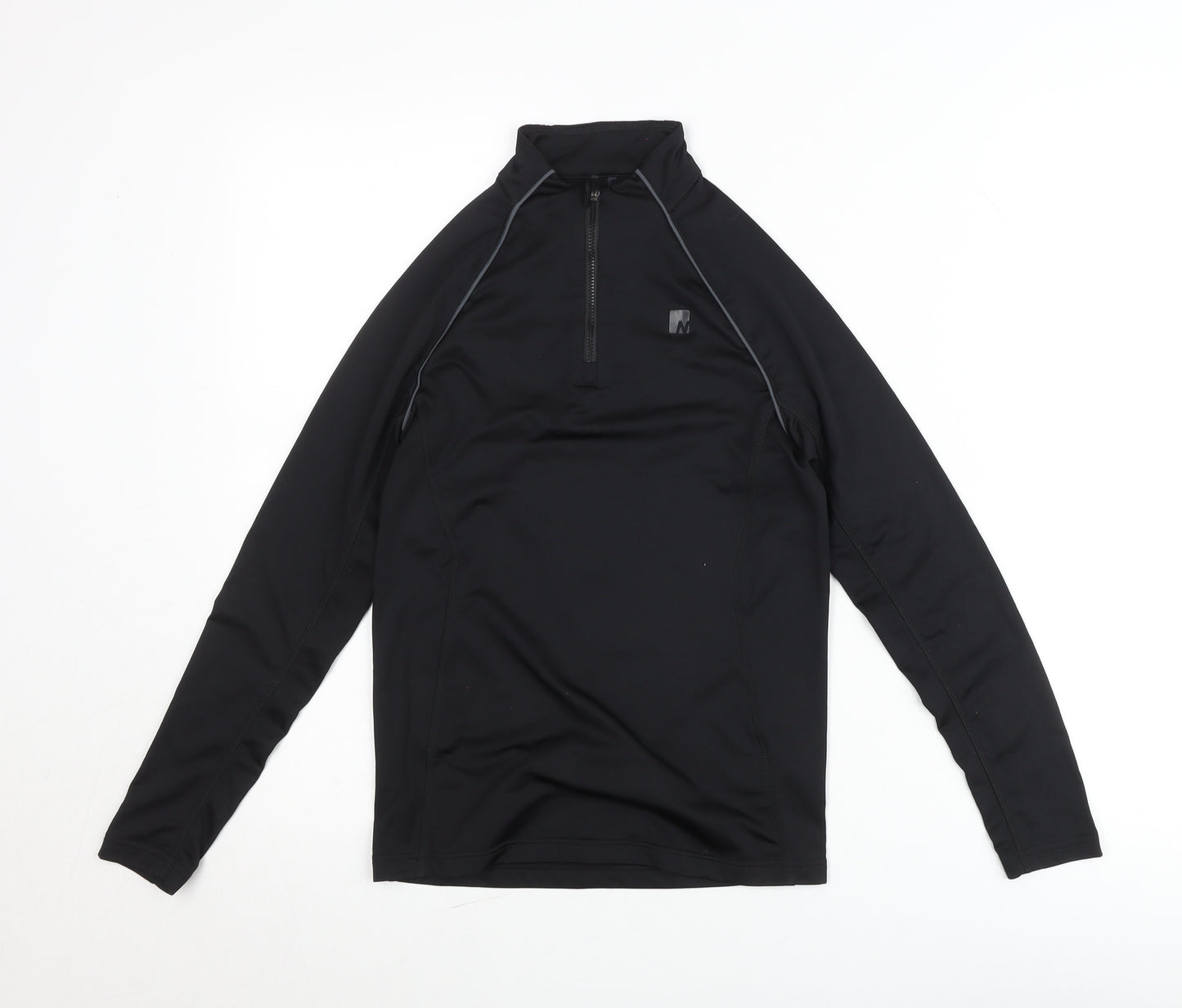 Nevica Teens Black 12 Slim Athletic Ski 1/4 Zip Sweatshirt