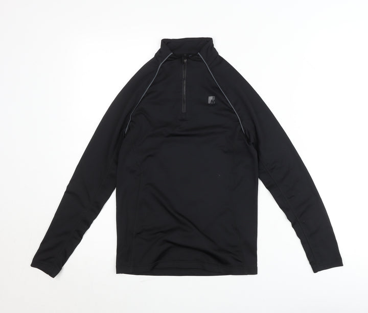 Nevica Teens Black 12 Slim Athletic Ski 1/4 Zip Sweatshirt