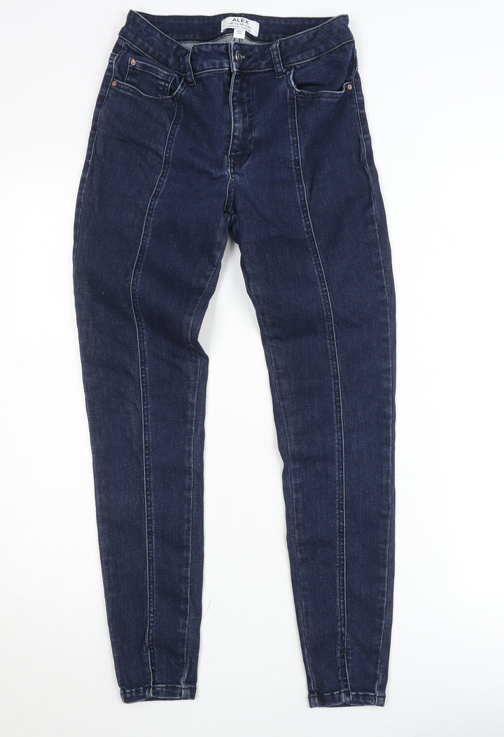 Dorothy Perkins Women’s Blue Skinny Jeans UK 10 Alex High Rise