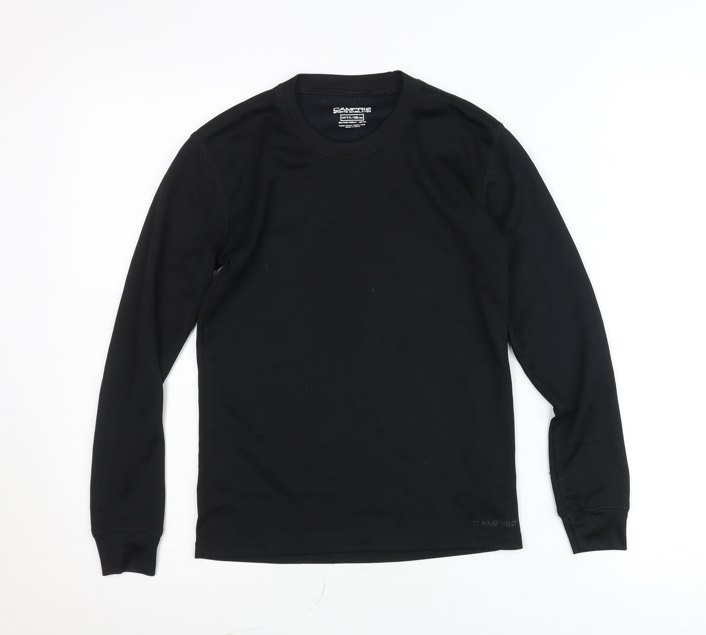 Campri Boys Black Long Sleeve Sports Baselayer T-Shirt 11-12 Years