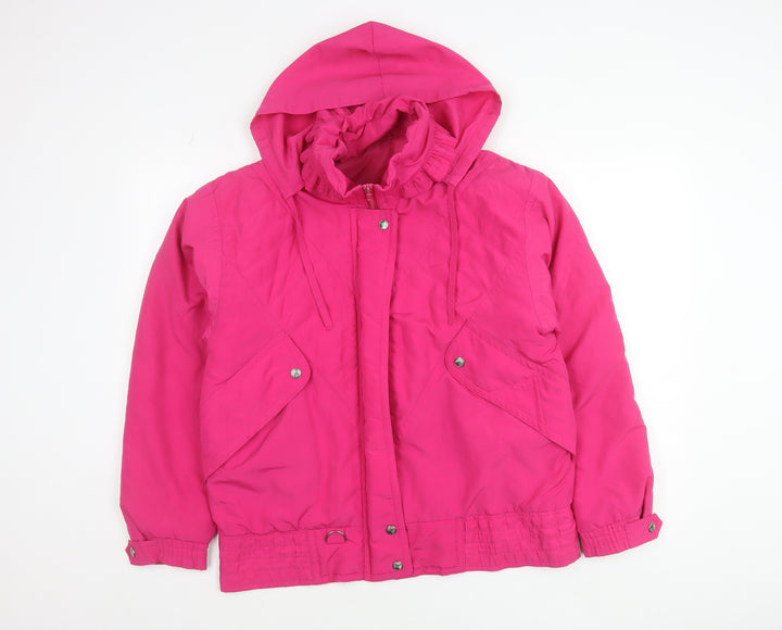 Marks and Spencer Women’s Pink Parka Jacket Size 10 Hooded Lined