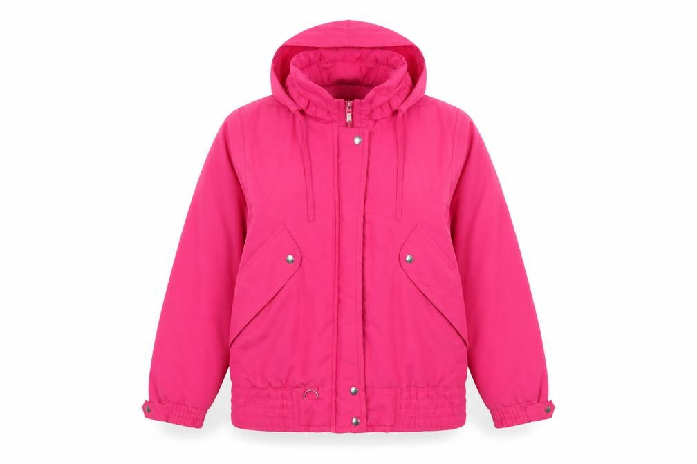 Front view of Marks & Spencer Women’s Pink Parka Jacket, size UK 10, Hooded Lined