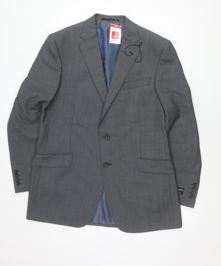 Marks and Spencer Men’s Grey Wool Suit Jacket 42L Classic Fit