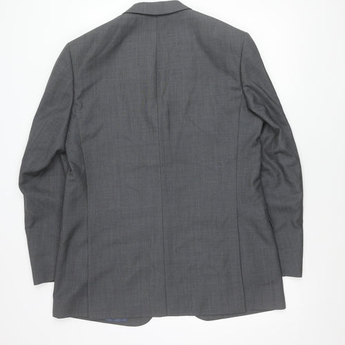 Marks and Spencer Men’s Grey Wool Suit Jacket 42L Classic Fit
