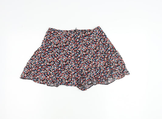 New Look Womens Multicoloured Floral Culotte Shorts Size 8