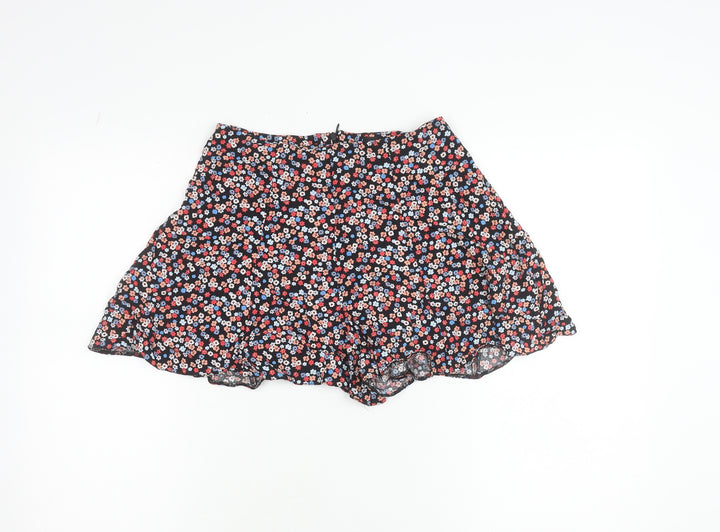 New Look Womens Multicoloured Floral Culotte Shorts Size 8