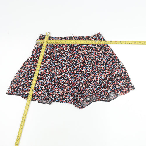 New Look Womens Multicoloured Floral Culotte Shorts Size 8