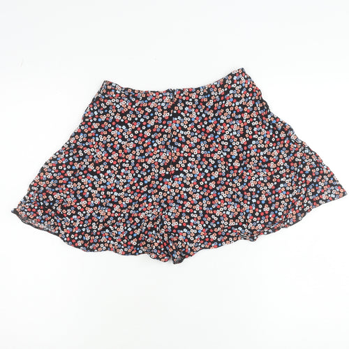 New Look Womens Multicoloured Floral Culotte Shorts Size 8