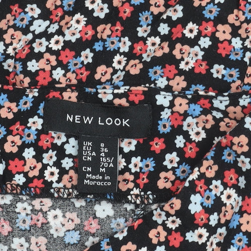 New Look Womens Multicoloured Floral Culotte Shorts Size 8
