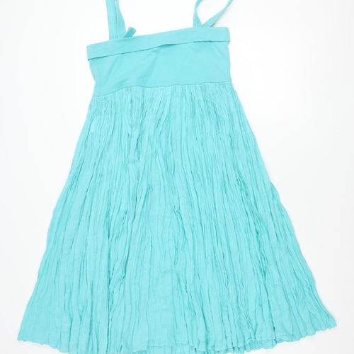 Garella Women’s Blue A-Line Knee Length Summer Dress Size 2