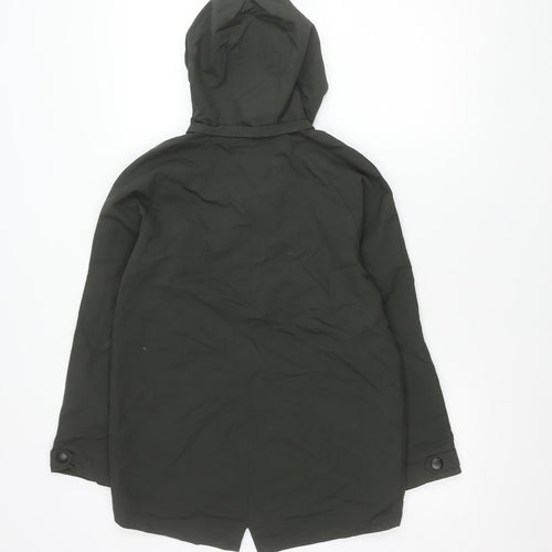 Next Girls Green Hooded Parka Coat Age 11 Years Mid-Length Winter Jacket