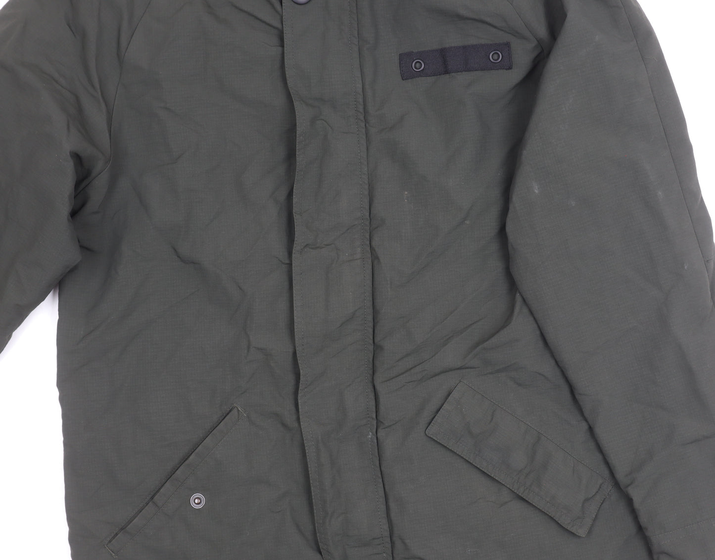 Next Girls Green Hooded Parka Coat Age 11 Years Mid-Length Winter Jacket
