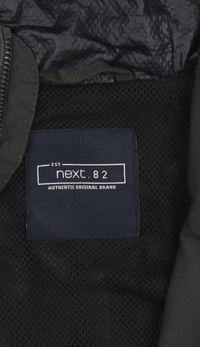 Next Girls Green Hooded Parka Coat Age 11 Years Mid-Length Winter Jacket