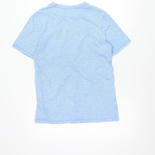 Next Men Blue S Regular Fit Cotton Graphic Surf T-Shirt