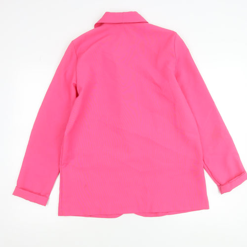PrettyLittleThing Womens Pink UK 6 Shawl Collar Blazer Jacket