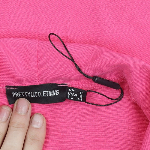 PrettyLittleThing Womens Pink UK 6 Shawl Collar Blazer Jacket