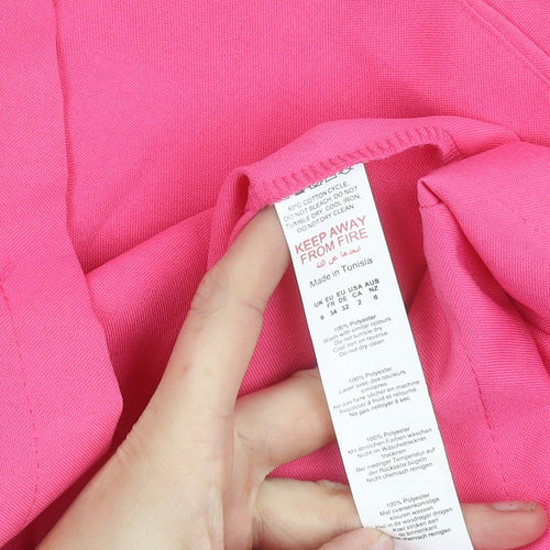 PrettyLittleThing Womens Pink UK 6 Shawl Collar Blazer Jacket