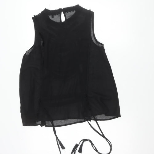 Next Petite Women’s Black Sleeveless Tunic Blouse Size 10