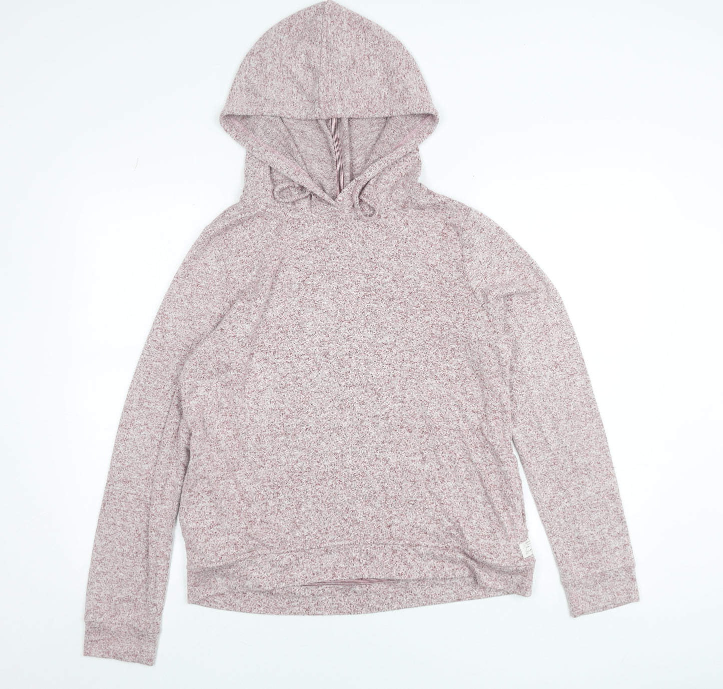 Fat Face Womens Plum Marl Hoodie UK 12 Pullover Relaxed Fit Loungewear