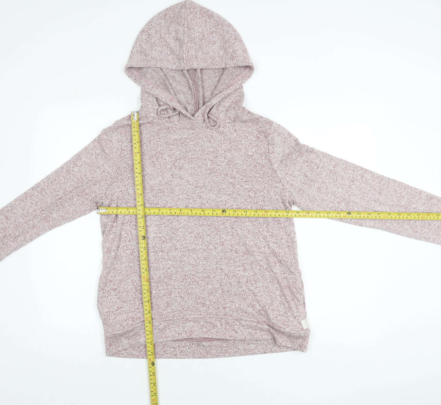 Fat Face Womens Plum Marl Hoodie UK 12 Pullover Relaxed Fit Loungewear