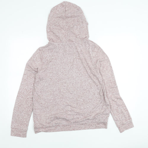Fat Face Womens Plum Marl Hoodie UK 12 Pullover Relaxed Fit Loungewear